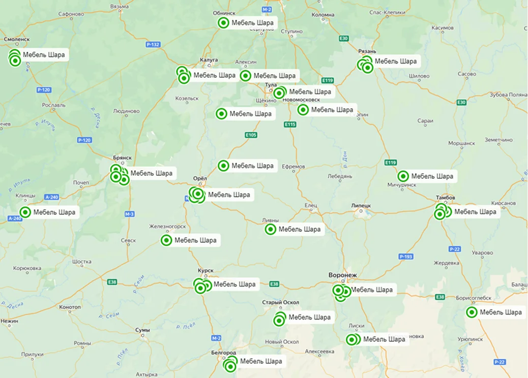 Вакансии - Карта